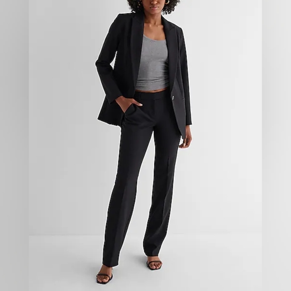 Express Editor mid-rise trousers. 12R. Never worn. Black. - Picture 4 of 7